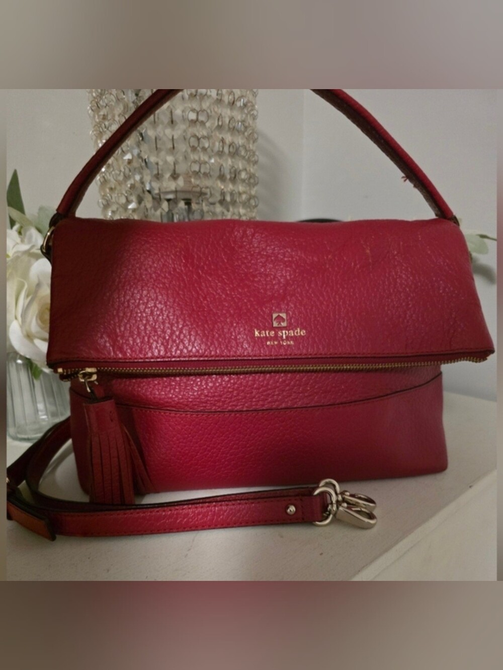Kate Spade Red Leather Shoulder Bag